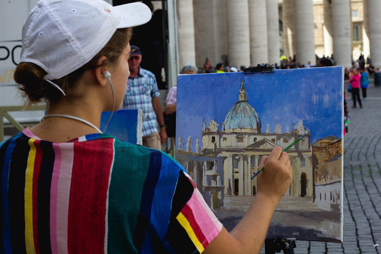 Vatican City VIP art and St Peter’s Basilica