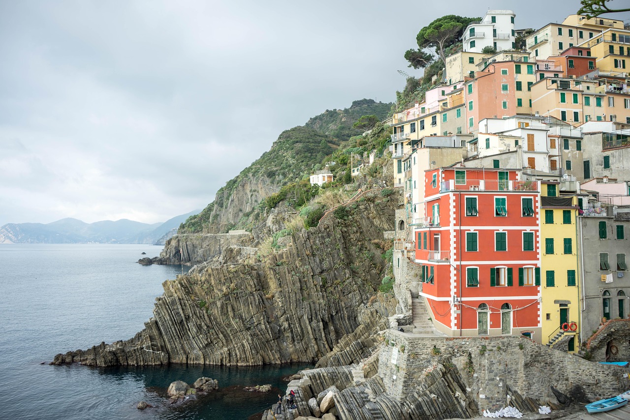 Cinque Terre Villages and a Pisa Day Trip with colourful seaside houses