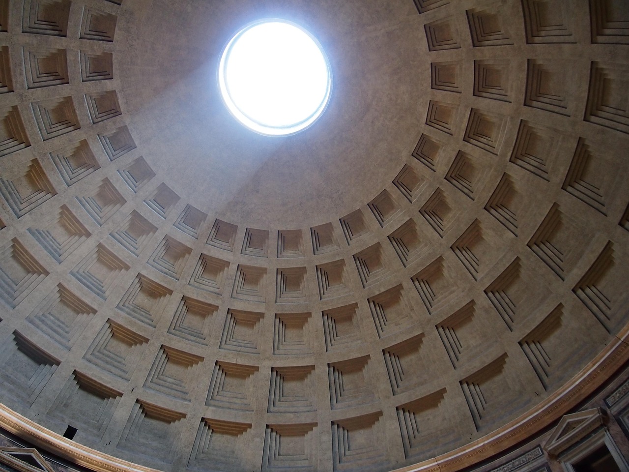 Inside the Pantheon dome and oculus a masterpiece of light