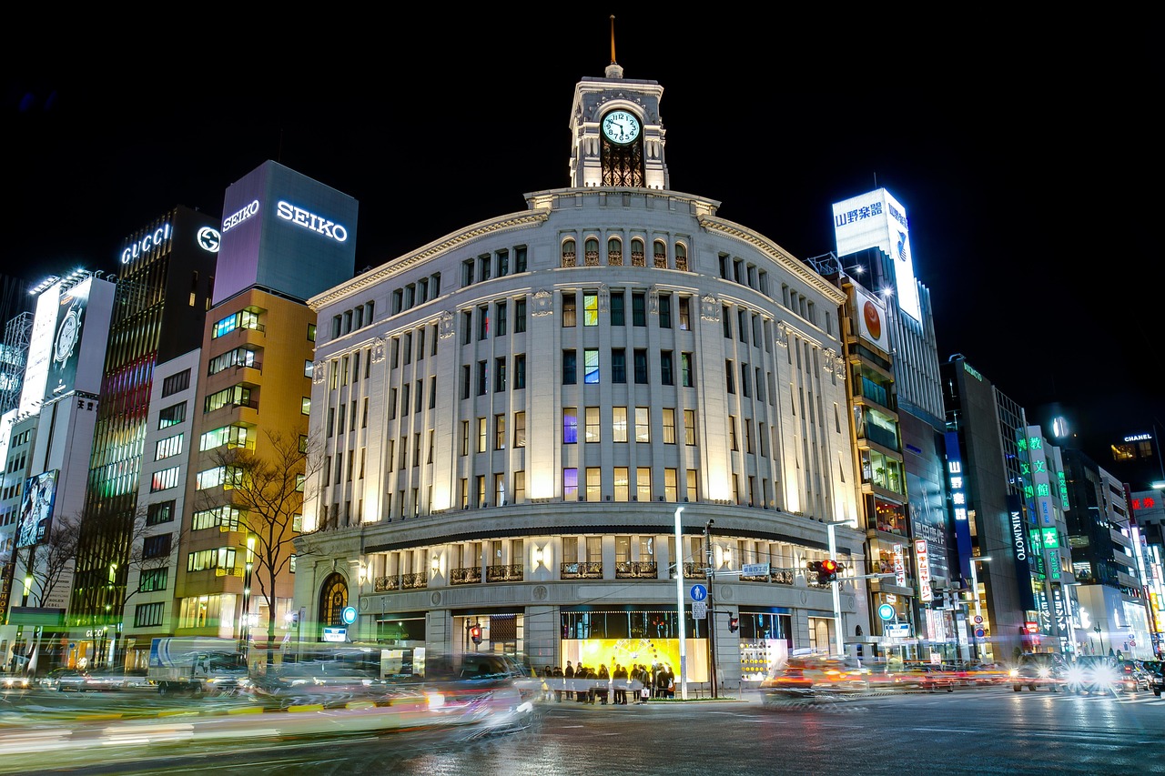 Tokyo Japan Private Tours Art Dining and Modern Japanese Design in Ginza at night