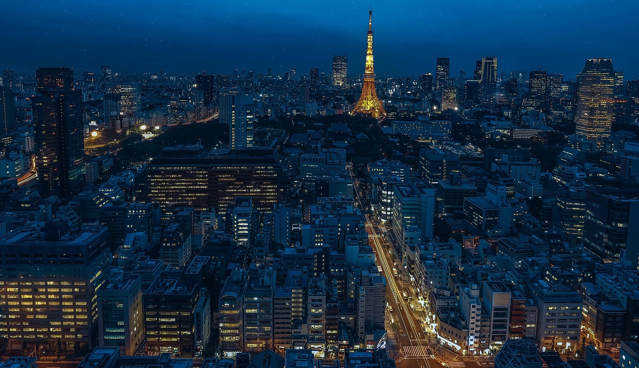 Tokyo Tower and Tokyo Skytree Panoramic Views Worth a Visit at dusk
