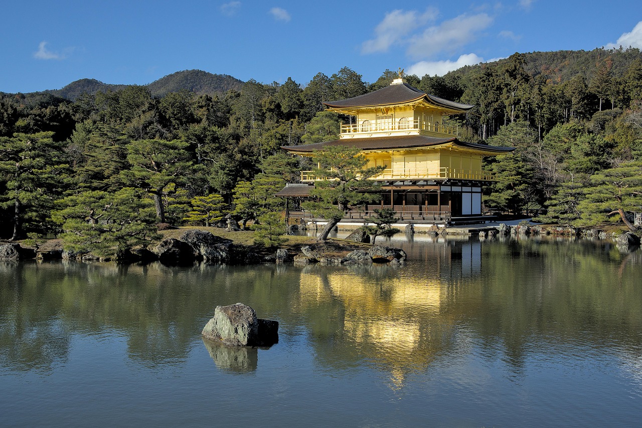 Temples and Shrines You Must See in Kyoto with Kinkaku-ji glowing over its pond