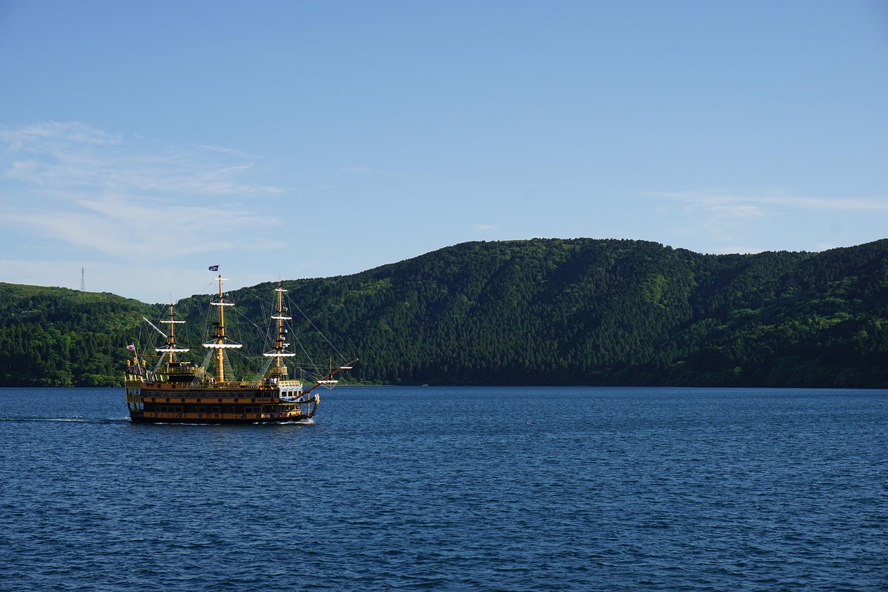 Things to do in Hakone at Lake Ashi with the pirate ship cruise and Fuji beyond