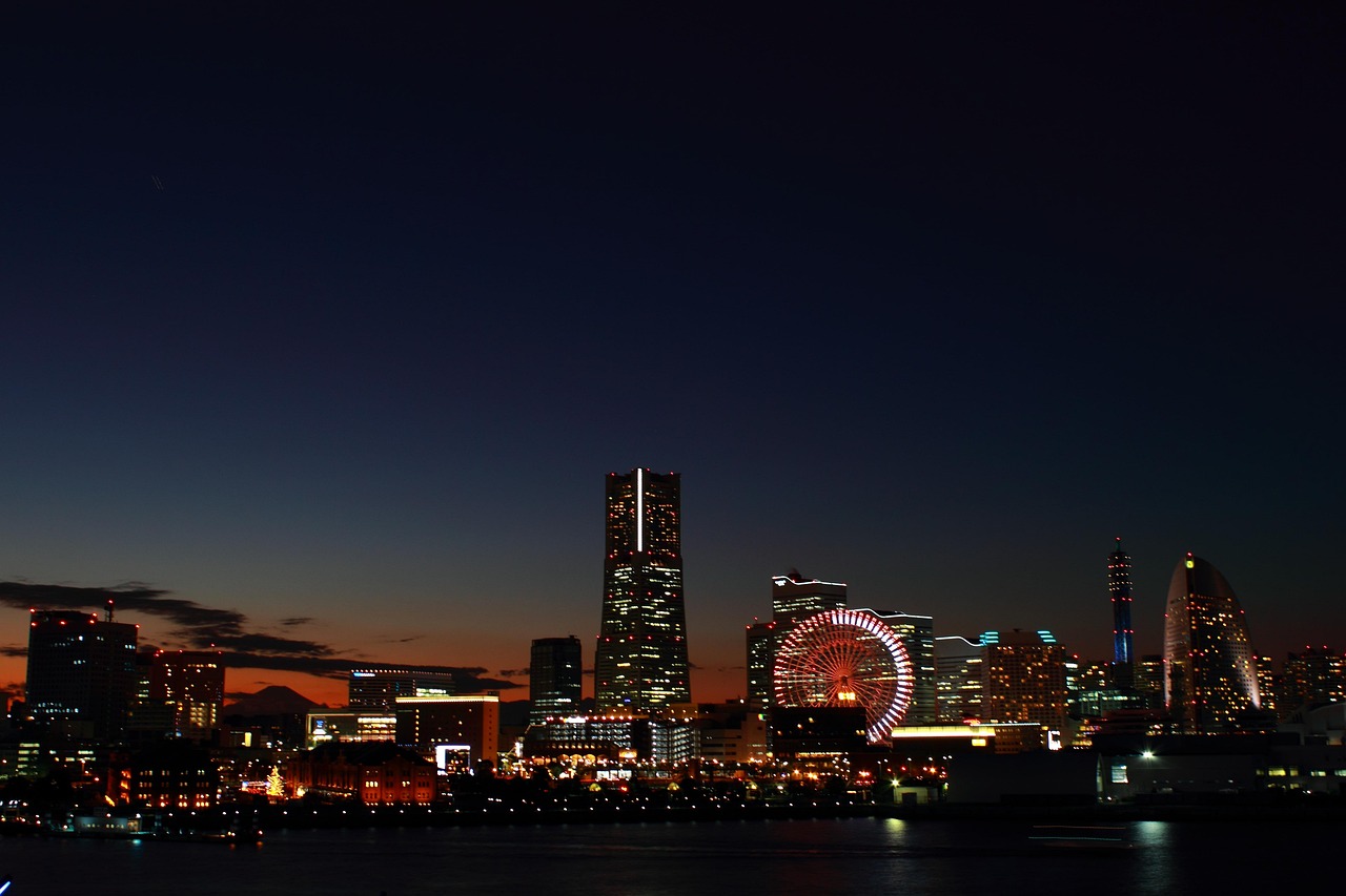Osanbashi Pier and the Yokohama International Passenger Terminal Views across the harbour