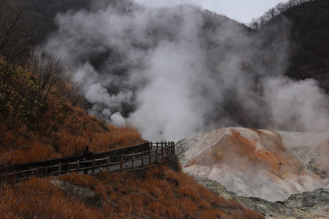 Noboribetsu onsen and Hell Valley volcanic landscapes for restorative Hokkaido travel