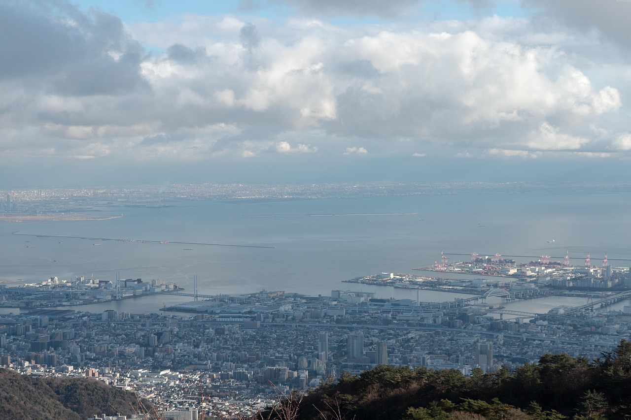 Nunobiki and the Mt Rokko and Maya Panorama Above the City with serene ascent