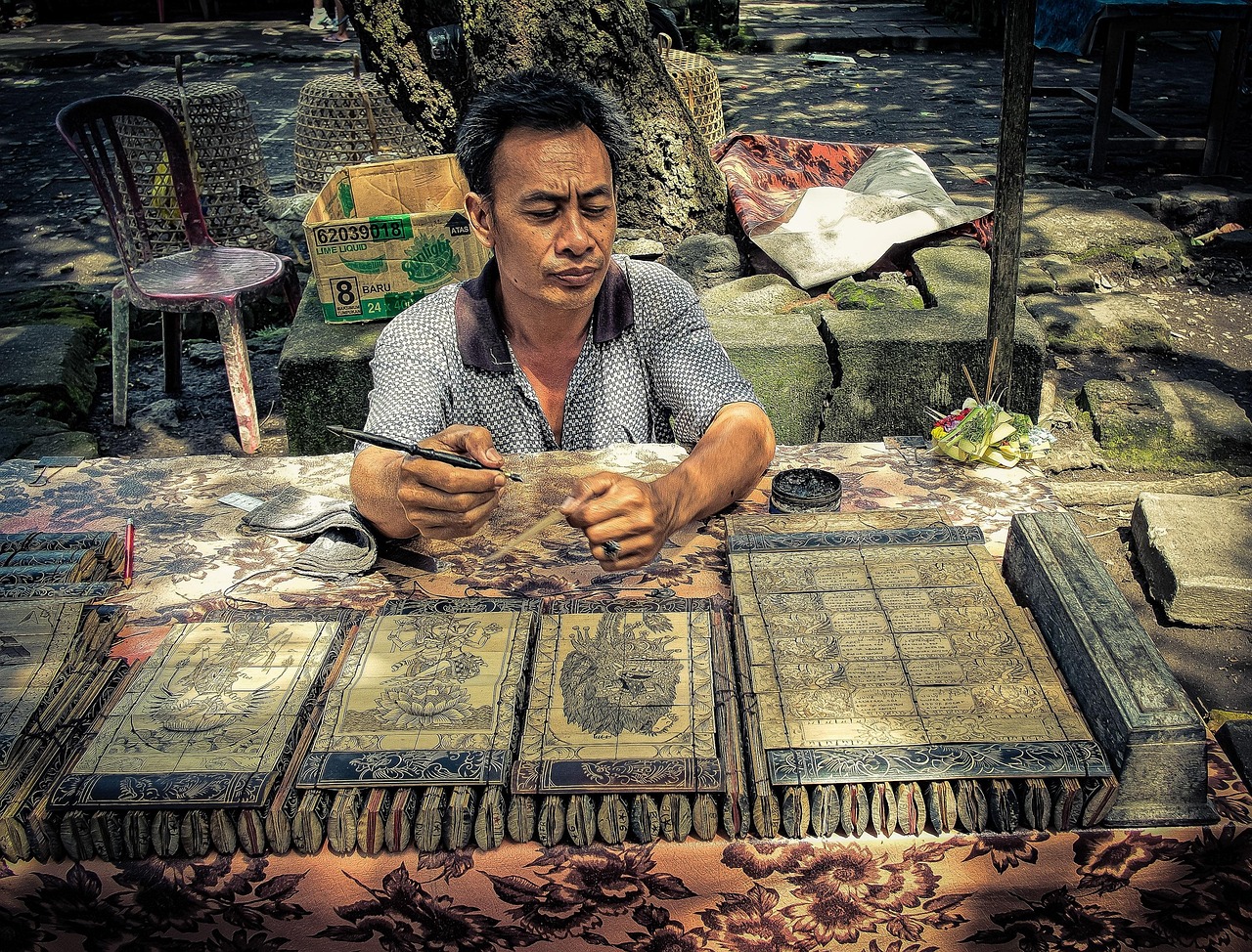 Local Padangbai culture with markets temples and seafood warungs in Padang Bai